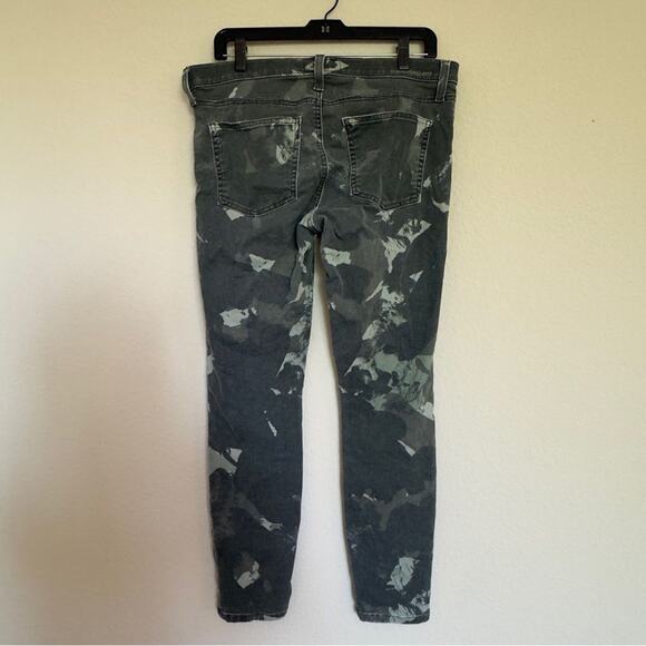 Current/Elliott Camo Stiletto Jeans Size 30 Mid Rise Skinny Army Green USA - Picture 4 of 12